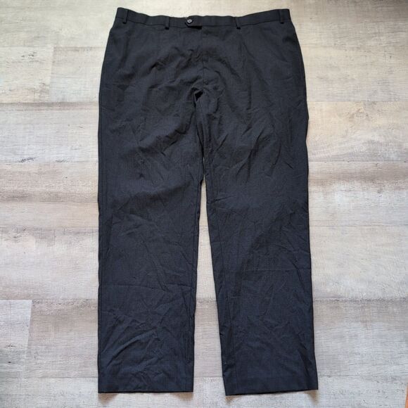 Polo by Ralph Lauren Dress Pants Mens 42Wx32L In Black Pleated - Picture 1 of 6